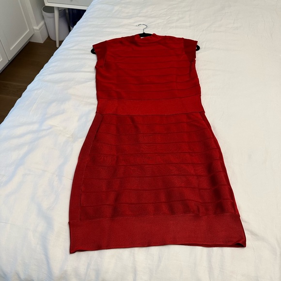 NWOT French Connection Red Bandage Dress - Picture 4 of 5
